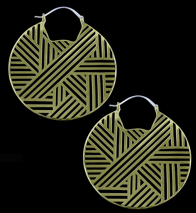 Haphazard Brass Earrings / Weights
