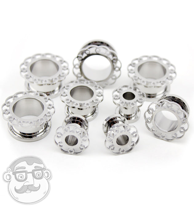 Helix Ornamental Stainless Steel Tunnel Plugs