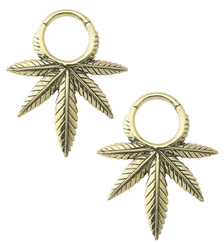 Hemp Hinged Brass Ear Weights