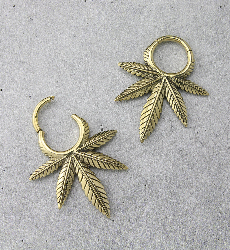 Hemp Hinged Brass Ear Weights