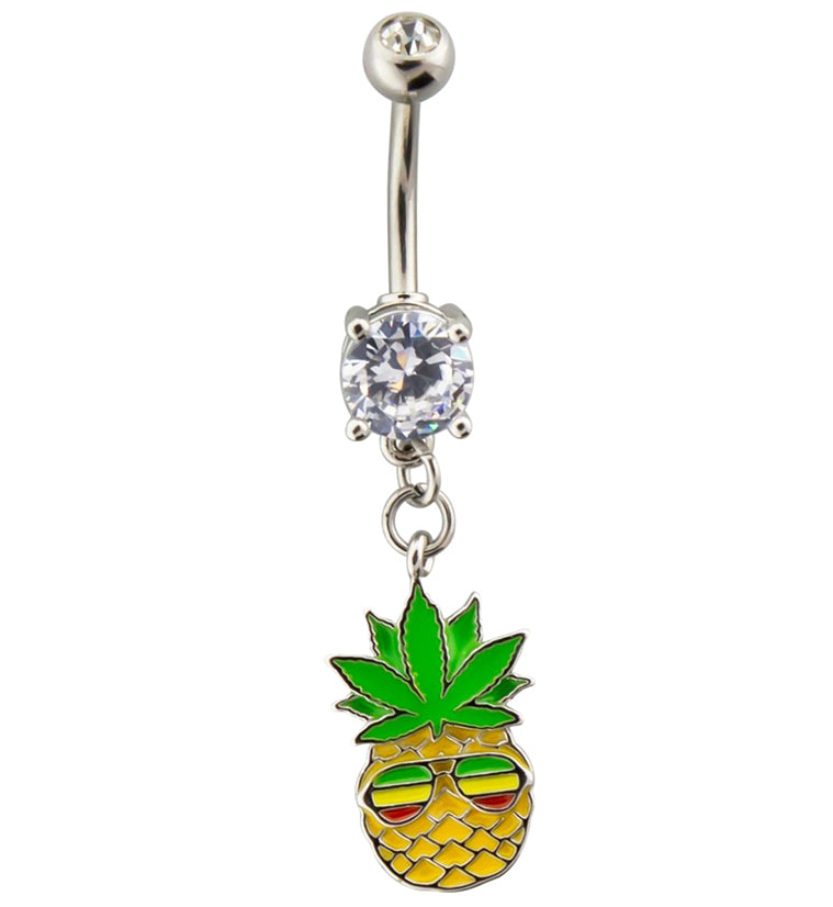 Hemp Pineapple Belly Button Ring