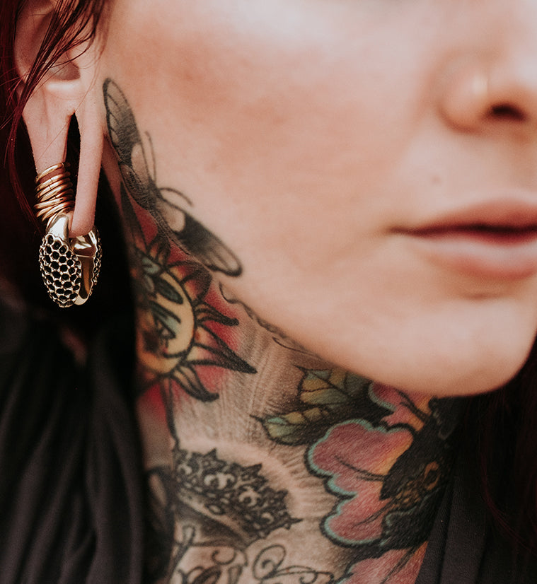 Hive White Brass Ear Weights