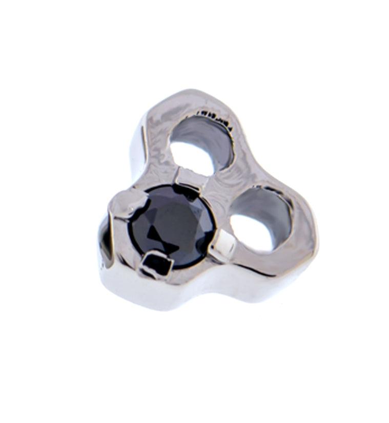 Honeycomb Black CZ Titanium Threaded End