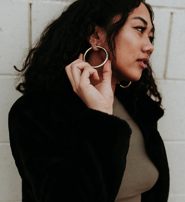 Brass Hoop Plugs - Ear Weights