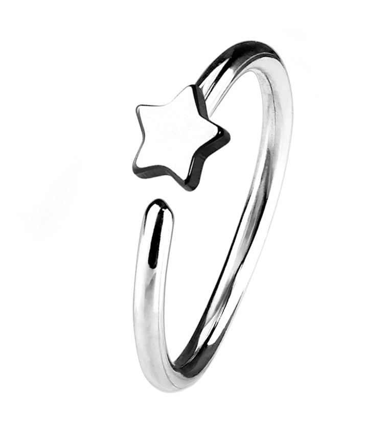 20G Star Stainless Steel Nose Ring Hoop