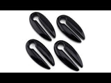 Black Obsidian Stone Keyhole Ear Weights