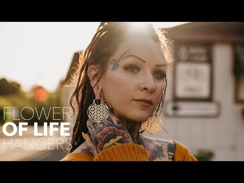 Flower of Life Brass Ear Weights