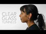 Clear Glass Tunnel Plugs