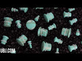 Howlite Turquoise Stone Plugs - Single Flare