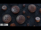 Button Engraved Wood Plugs
