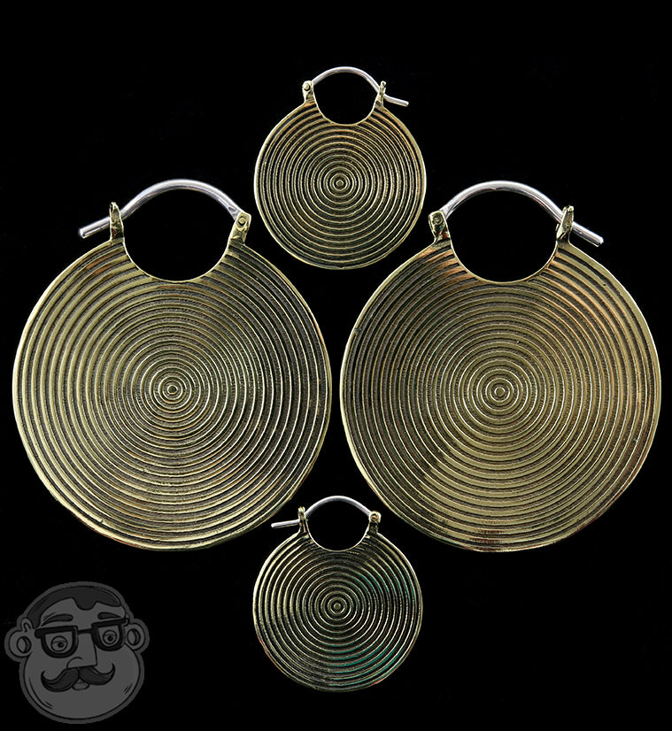 Hypnotic Brass Earrings / Weights