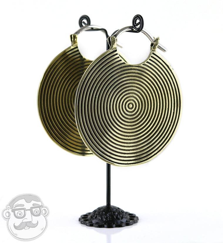 Hypnotic Brass Earrings / Weights