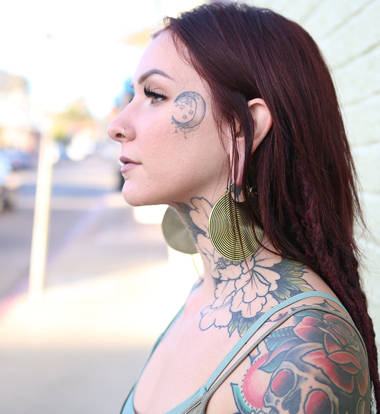 Hypnotic Brass Earrings / Weights