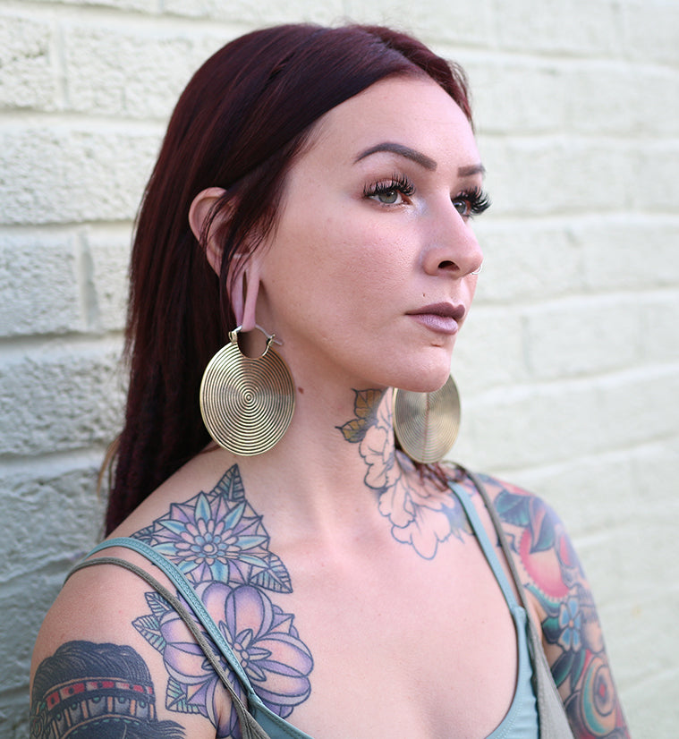 Hypnotic Brass Earrings / Weights