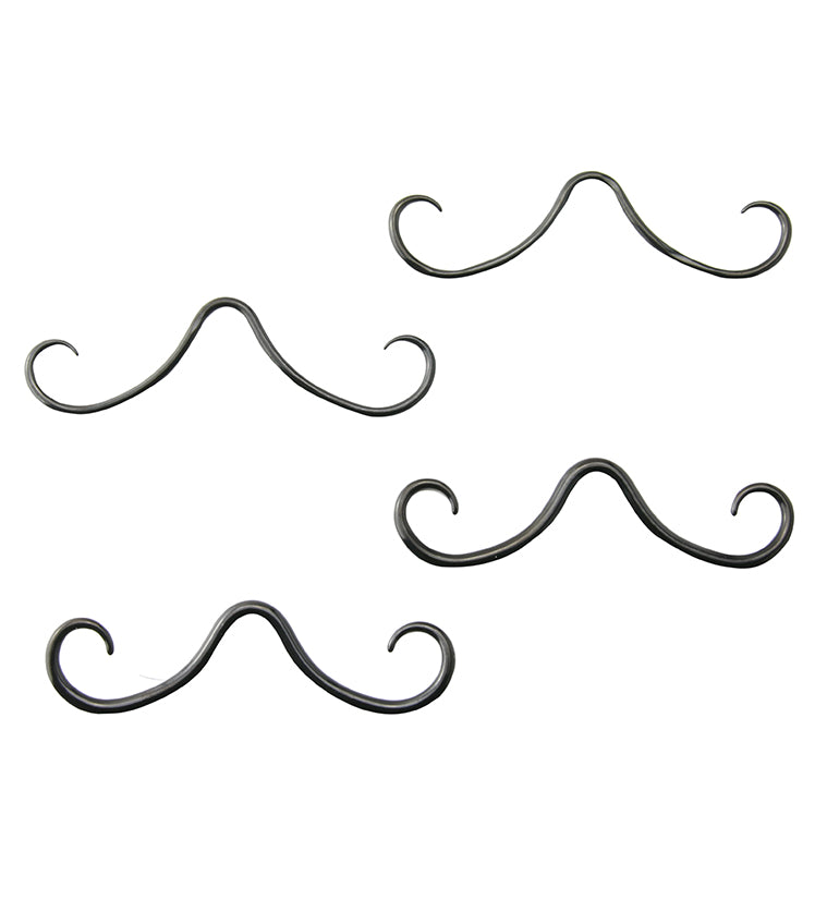 Black Imperial Mustache Septum Bar