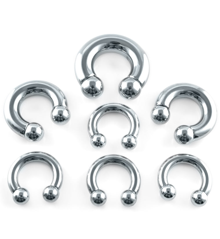 Stainless Steel Circular Horseshoe Ring