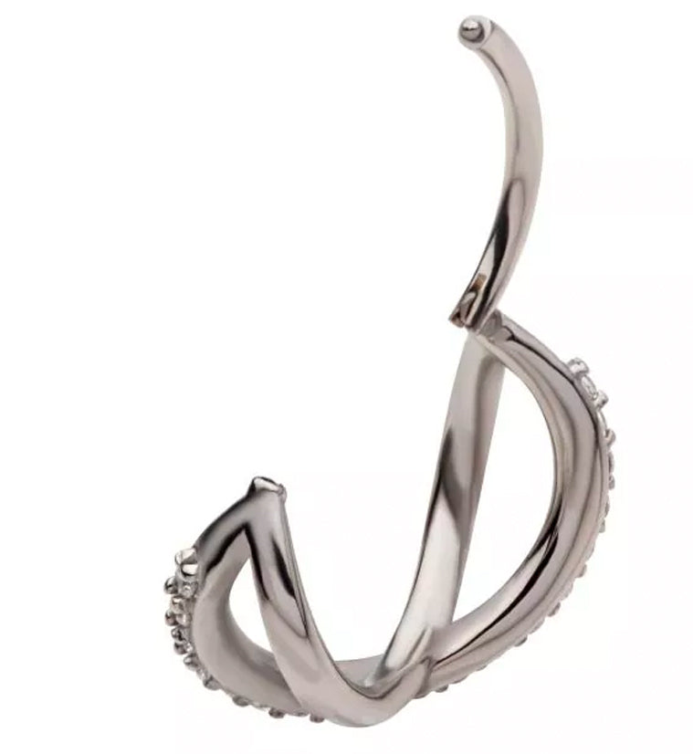 Intersect CZ Row Hinged Segment Ring