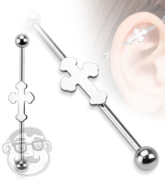 Iron Cross Industrial Stainless Steel Barbell