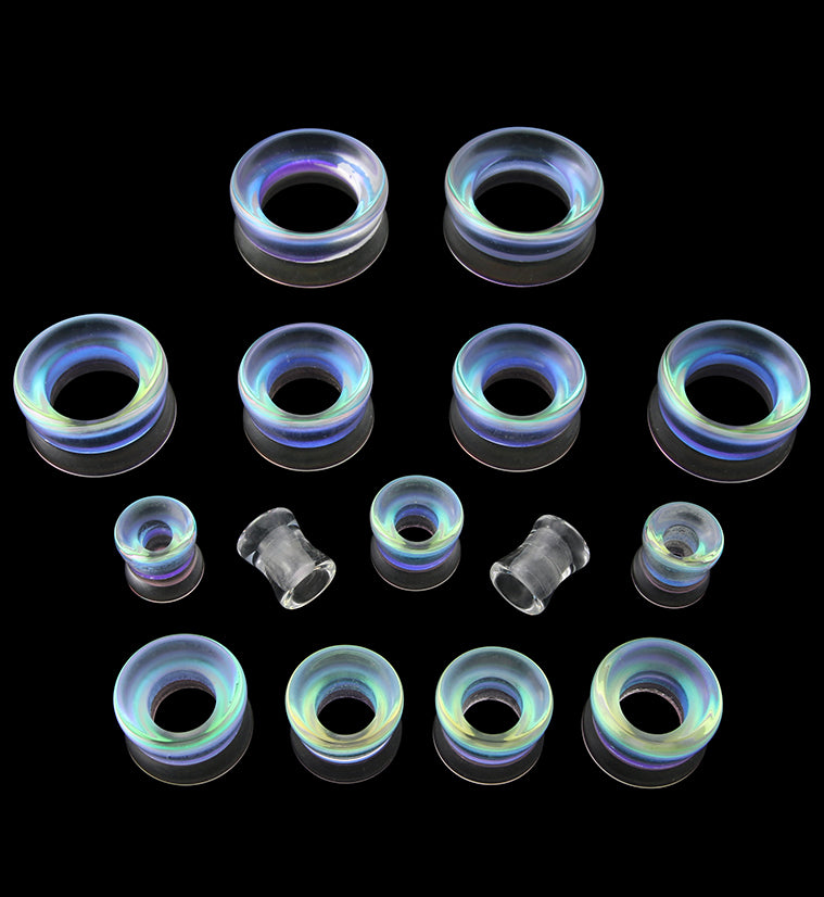 Iridescent Glass Double Flare Tunnels