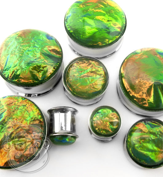 Green Ivy Foil Stainless Steel Plugs