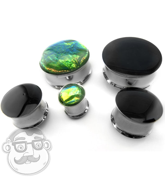 Green Ivy Foil Stainless Steel Plugs