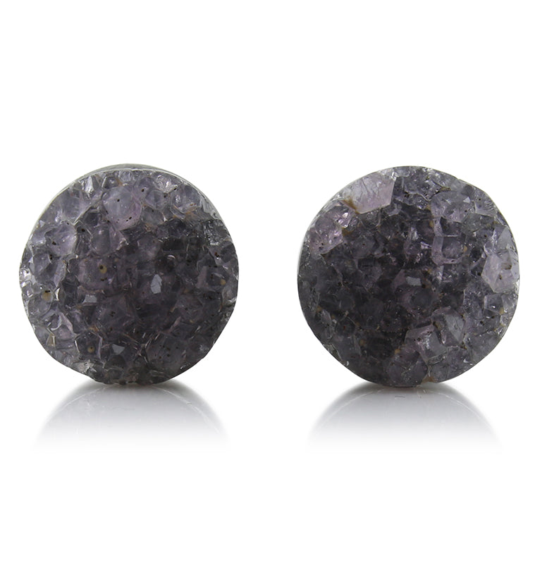 Raw Amethyst Plugs 11/16" (18mm) Version 3