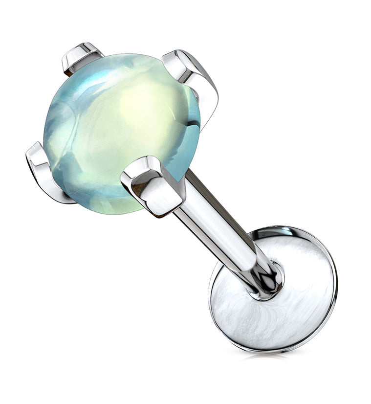 Jade Prong Top Internally Threaded Labret