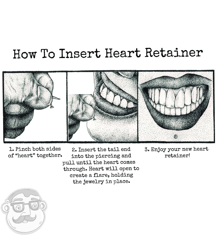 Kaos Clear Heart Silicone Retainer