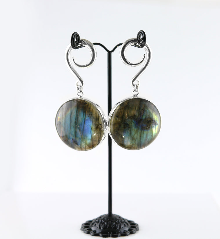 Grand Labradorite Stone Hanging Ear Weights