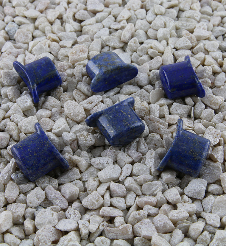 Lapis Lazuli Stone Oval Labret Plug