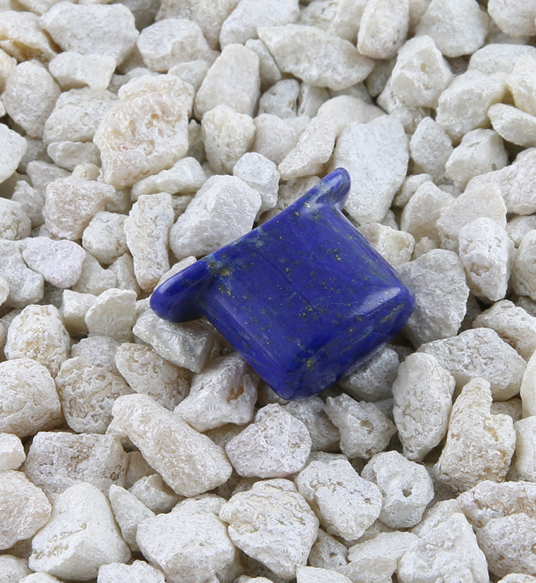 Lapis Lazuli Stone Oval Labret Plug