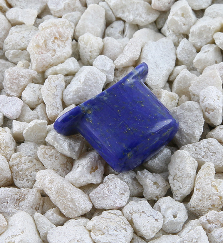 Lapis Lazuli Stone Oval Labret Plug