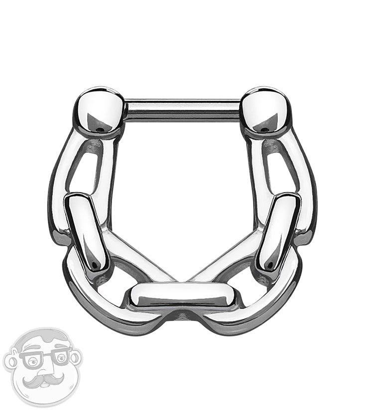 16G Linked Stainless Steel Septum Clicker