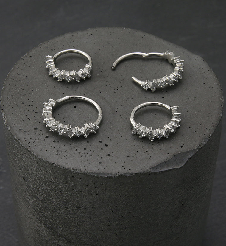 Lithic CZ Hinged Segment Ring