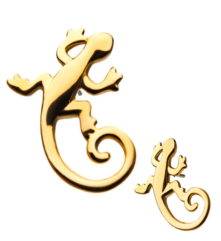 14kt Gold Lizard Threadless Top