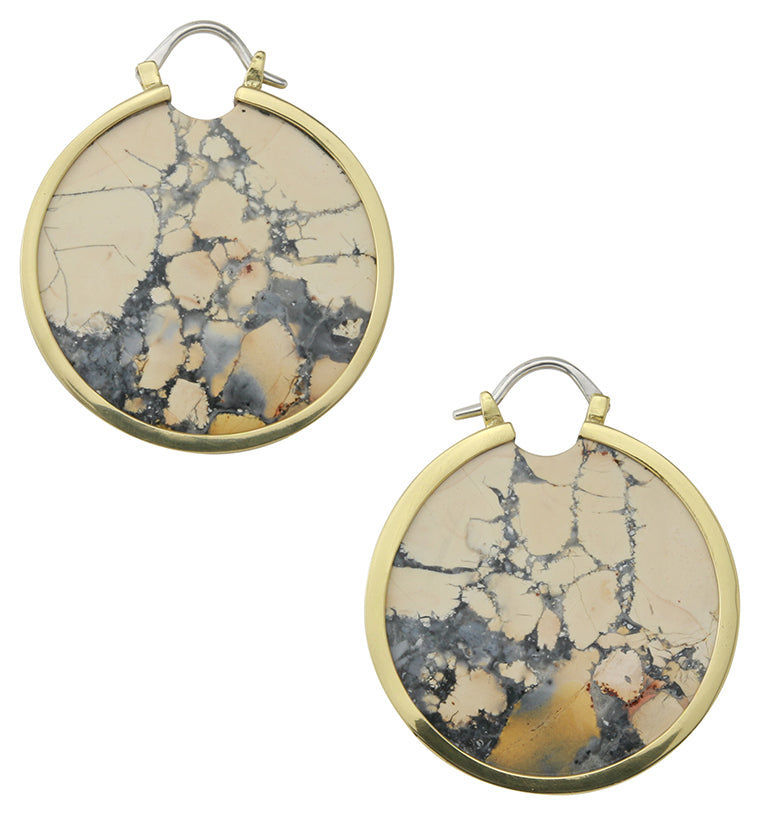 Maligano Jasper Stone Disc Ear Weights