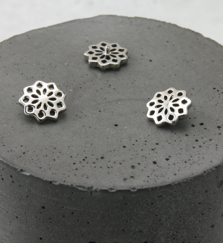 Mandala Flower Internally Threaded Titanium Top