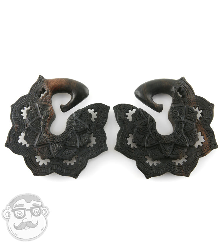 Mandala Wooden Ear Weights