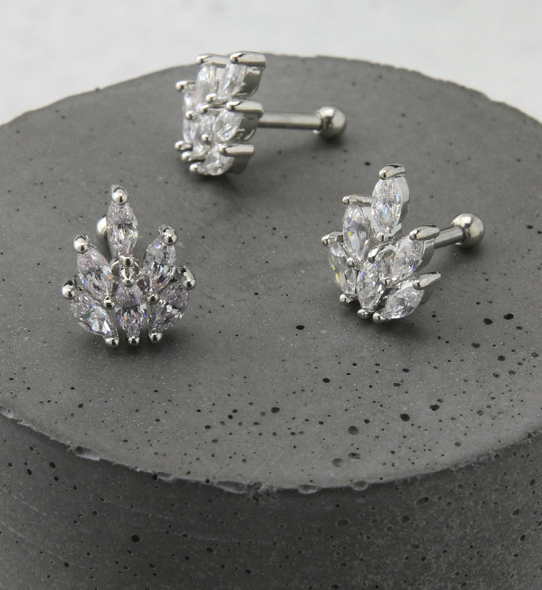 Marquise CZ Cartilage Barbell