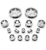Stainless Steel Star Tunnel Plugs