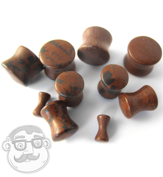 Mohagany Agate Stone Plugs