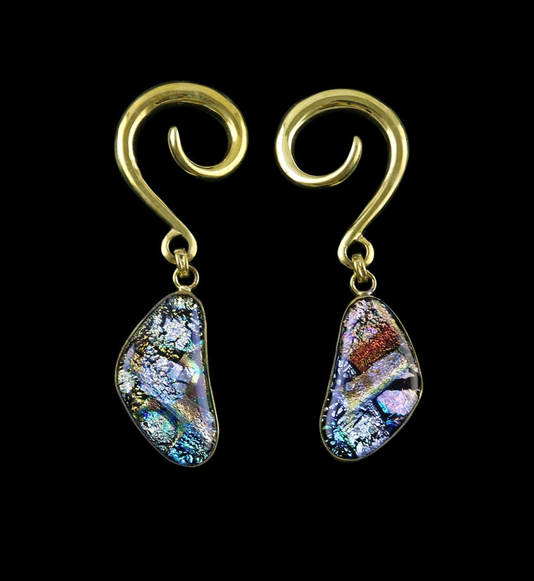 Mosaic Glass Hanging Ear Weights