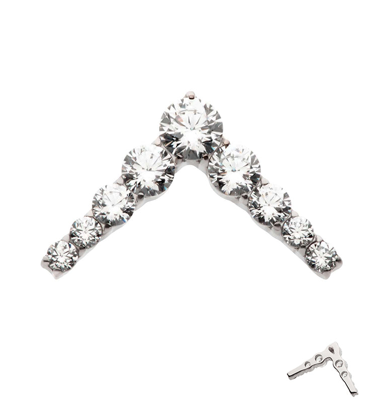 Mount Clear CZ Internally Threaded Titanium Top