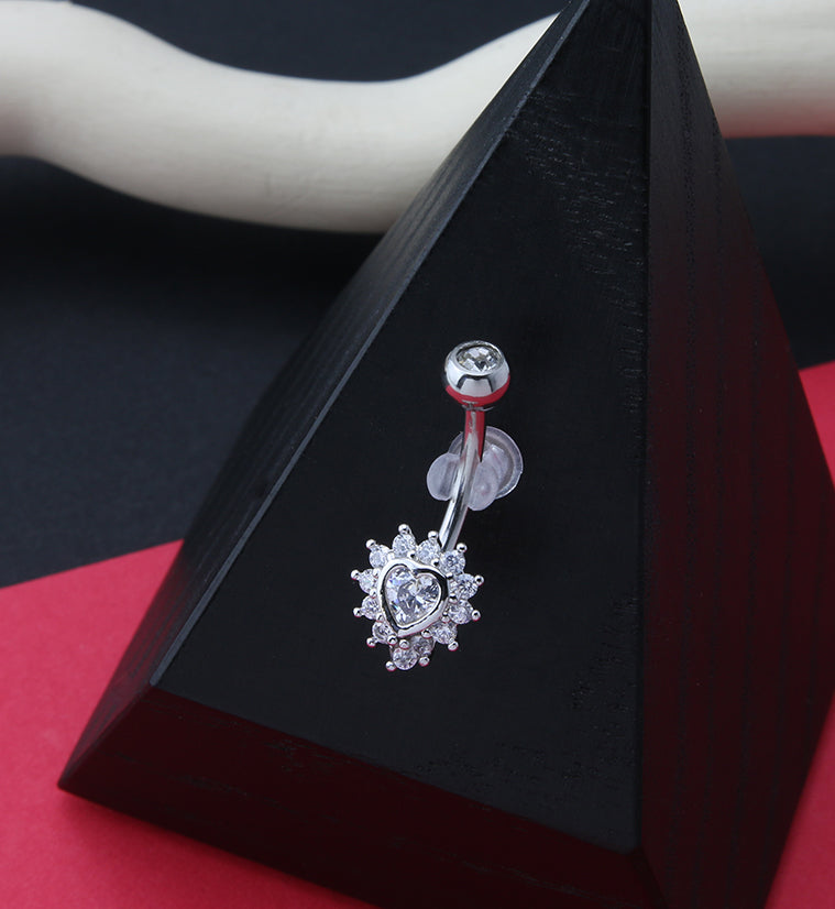 Multi CZ Heart Bundle Belly Ring