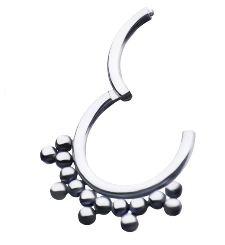 Titanium Hinged Fuse Beaded Segment Ring