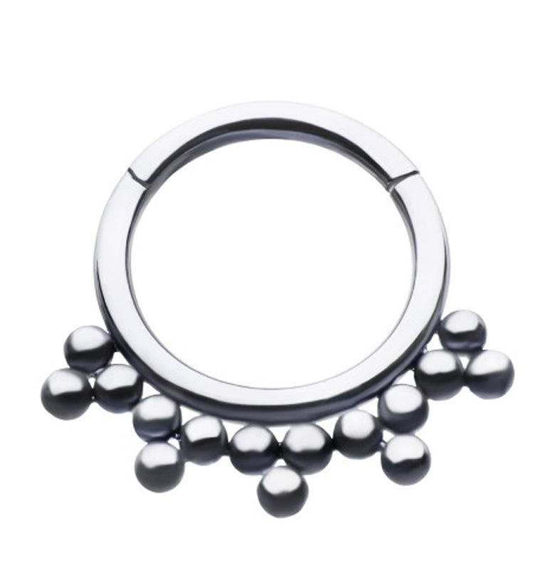 Titanium Hinged Fuse Beaded Segment Ring