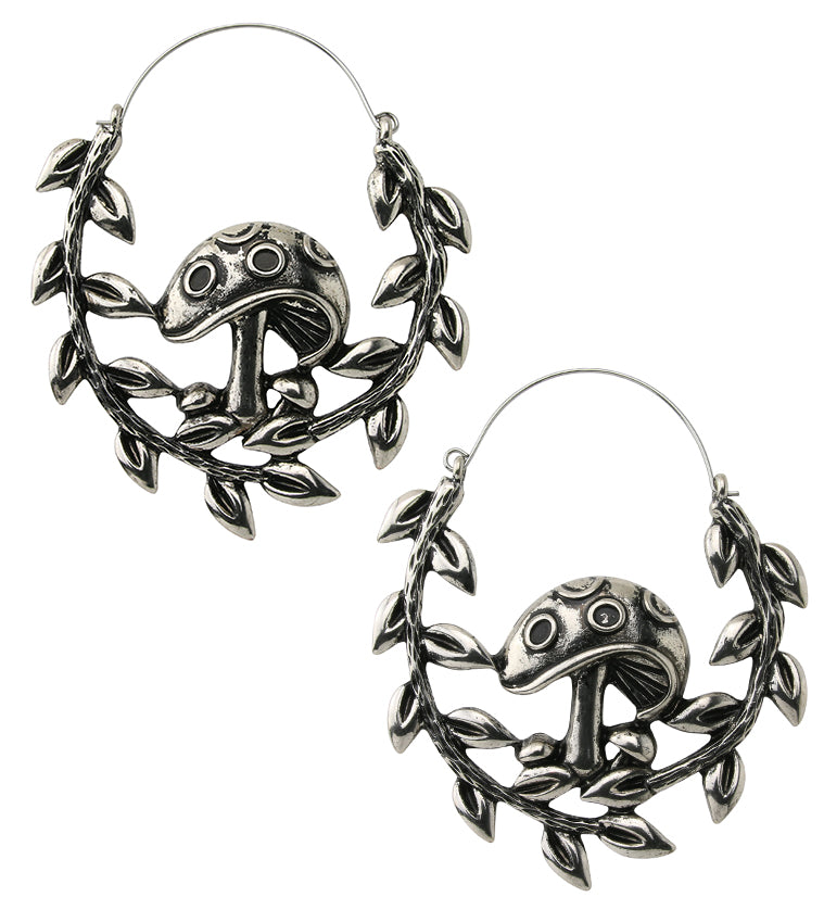 Mushroom Vine Plug Hoops