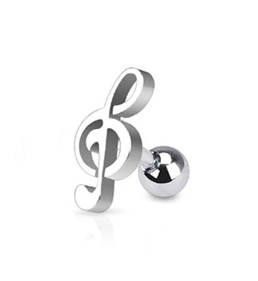 Music Note Tragus / Cartilage Barbell