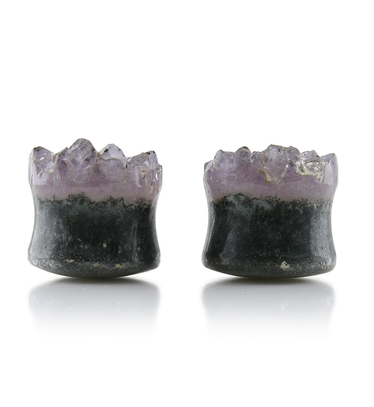 Raw Amethyst Plugs 19/32" (15mm) Version 4