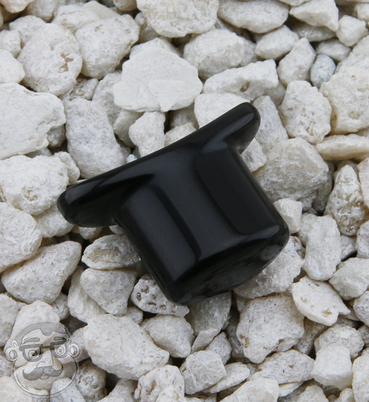 Obsidian Oval Labret Plug